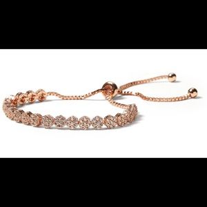 Banana Republic Rose Gold Women's Metallic Sparkle Circle Bracelet - NWOT